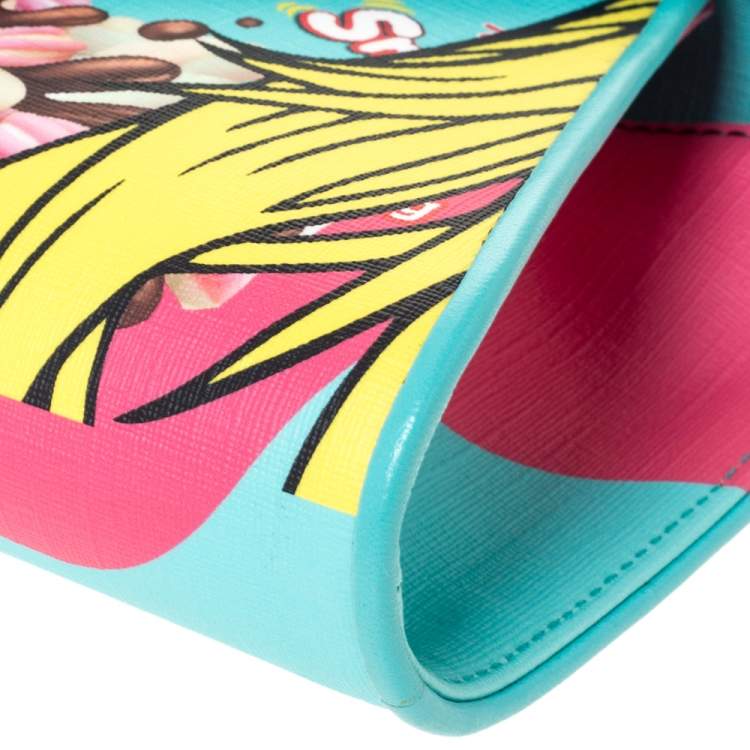 Pre Owned Moschino Multicolor Leather Smores Chain Clutch