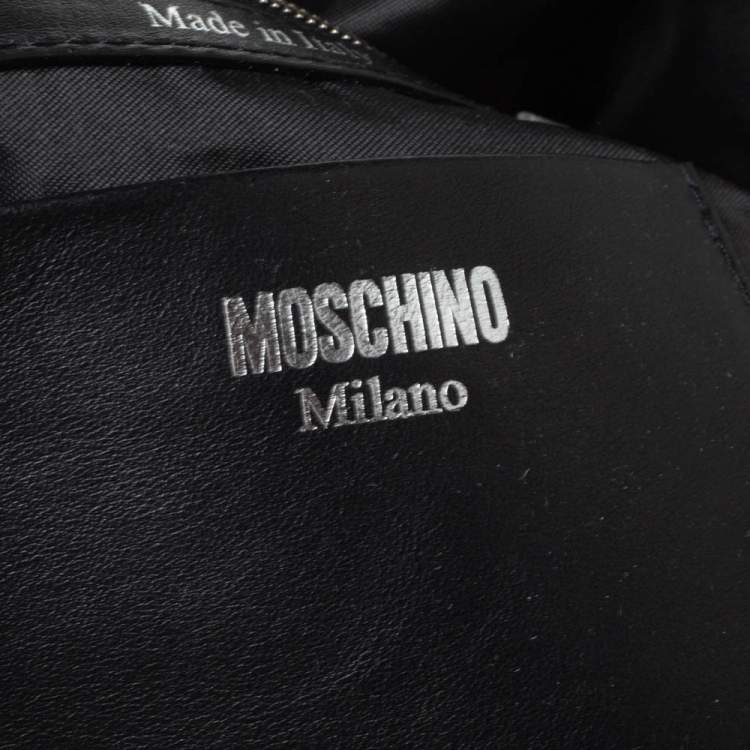 Pre Owned Moschino Multicolor Nylon and Leather Moschino Eyes Capsule Backpack        