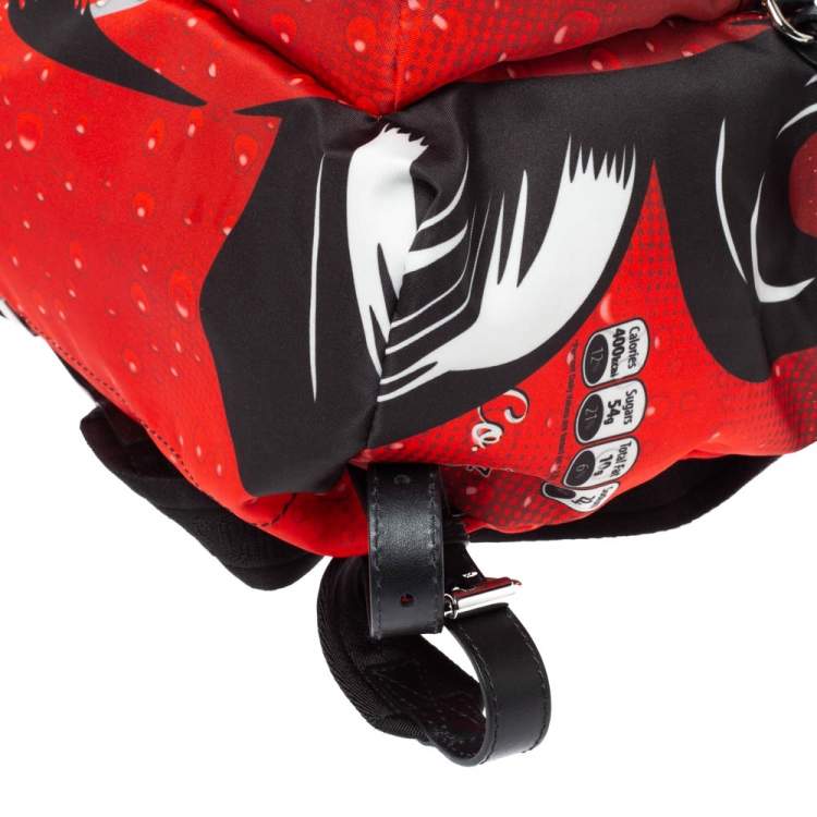 Pre Owned Moschino Multicolor Nylon and Leather Moschino Eyes Capsule Backpack        