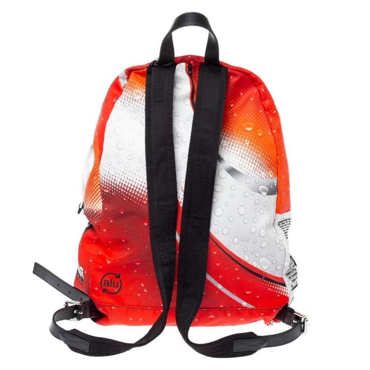 Pre Owned Moschino Multicolor Nylon and Leather Moschino Eyes Capsule Backpack        