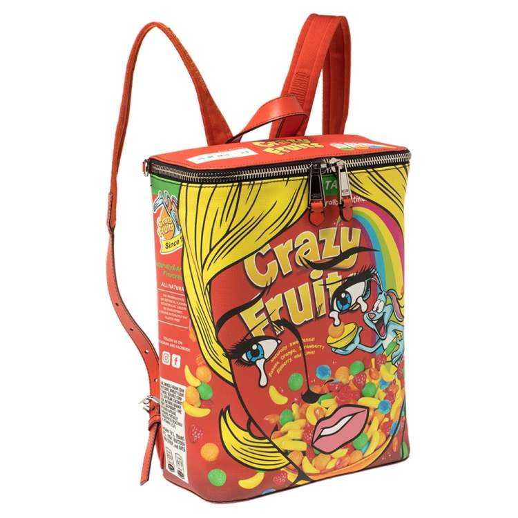 Pre Owned Moschino Multicolor PVC Crazy Fruit Print Backpack