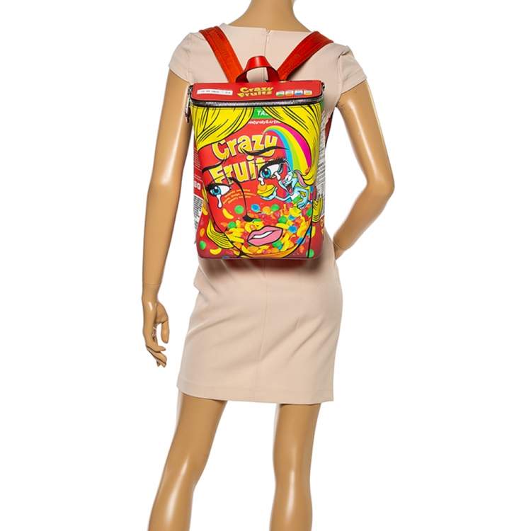 Pre Owned Moschino Multicolor PVC Crazy Fruit Print Backpack