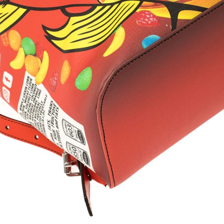 Pre Owned Moschino Multicolor PVC Crazy Fruit Print Backpack