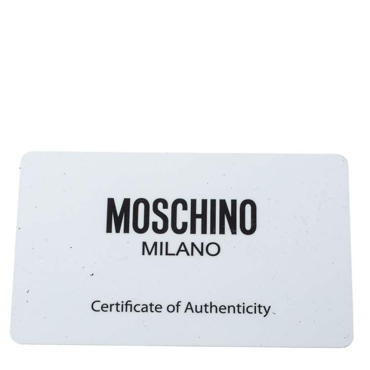 Pre Owned Moschino Black Glitters and Leather Backpack