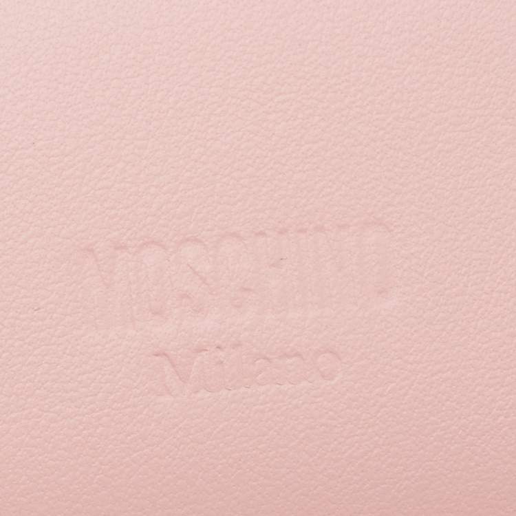 Pre Owned Moschino Pink Leather Teddy Trifold Wallet 