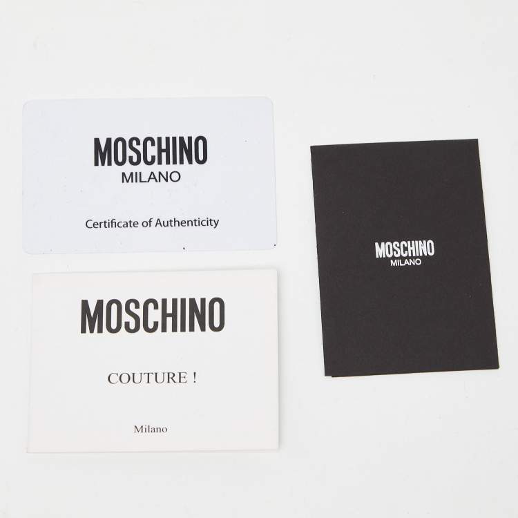 Pre Owned Moschino Red Quilted Nylon Logo Backpack