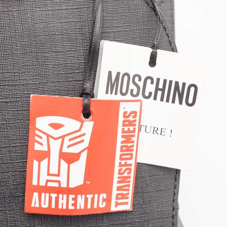 Pre Owned Moschino Multicolor Transformer Bear Faux Leather Backpack 