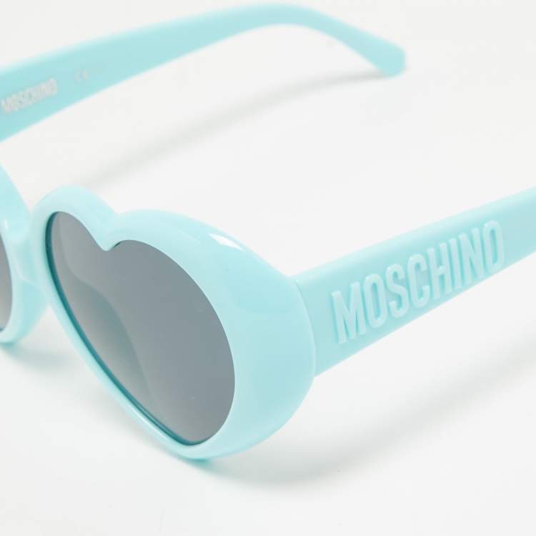 Pre Owned Moschino Blue/Black MOS128/S Heart Frame Sunglasses