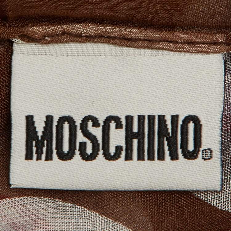 Pre Owned Moschino Larioseta Multicolor Printed Silk Scarf