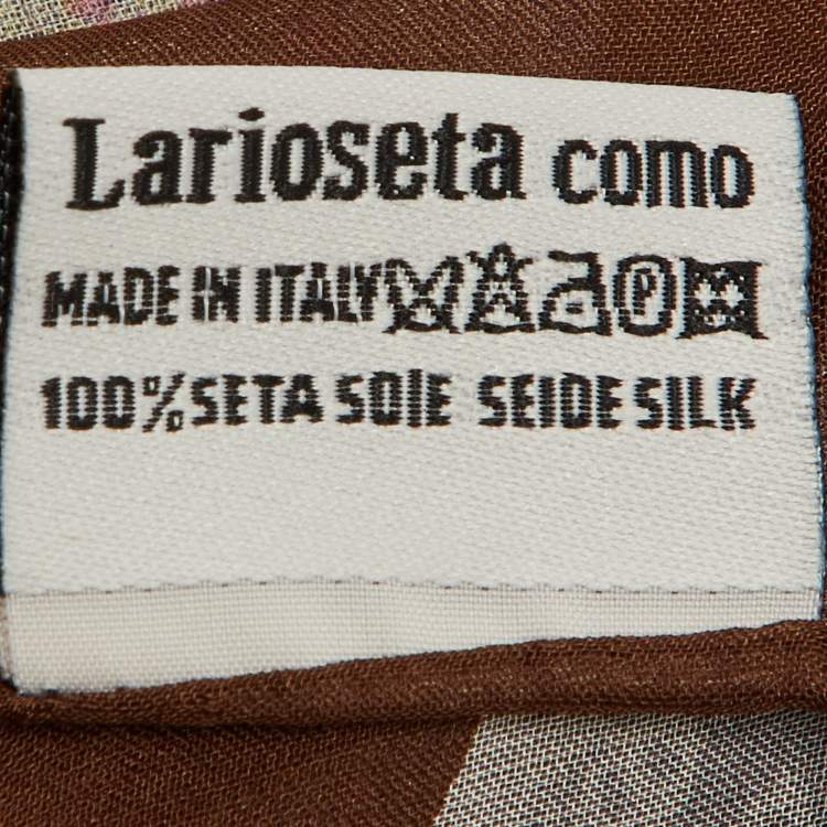 Pre Owned Moschino Larioseta Multicolor Printed Silk Scarf