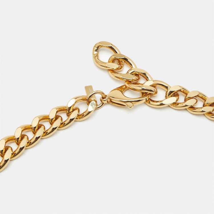 Pre Owned Moschino Chain Gold Tone Belt