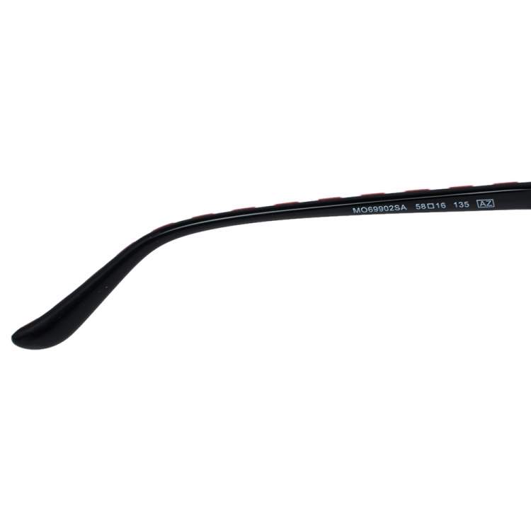Pre Owned Moschino Red & White / Burgundy Gradient MO69902SA Cat Eye Sunglasses