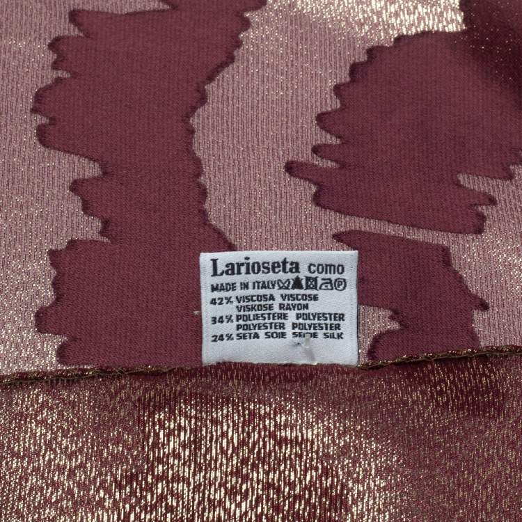 مملوكة مسبقًا Moschino Purple Lurex Devore Scarf