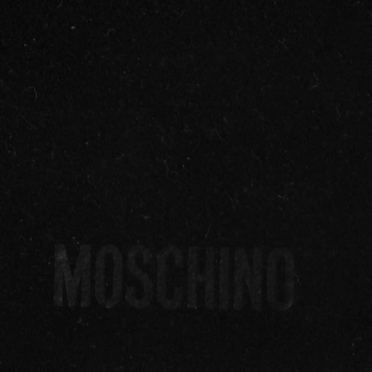 Pre Owned Moschino Black Leather Lion Head Handle iPhone XS Max Case