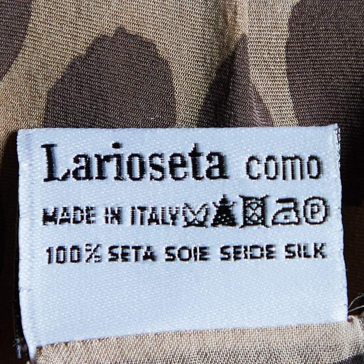 Pre Owned Moschino Brown Animal Print Silk Stole