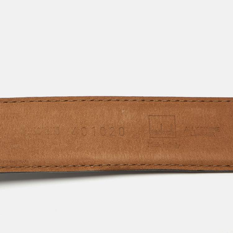 Pre Owned Moschino Black Glossy Leather Classic Logo Waist Belt 
