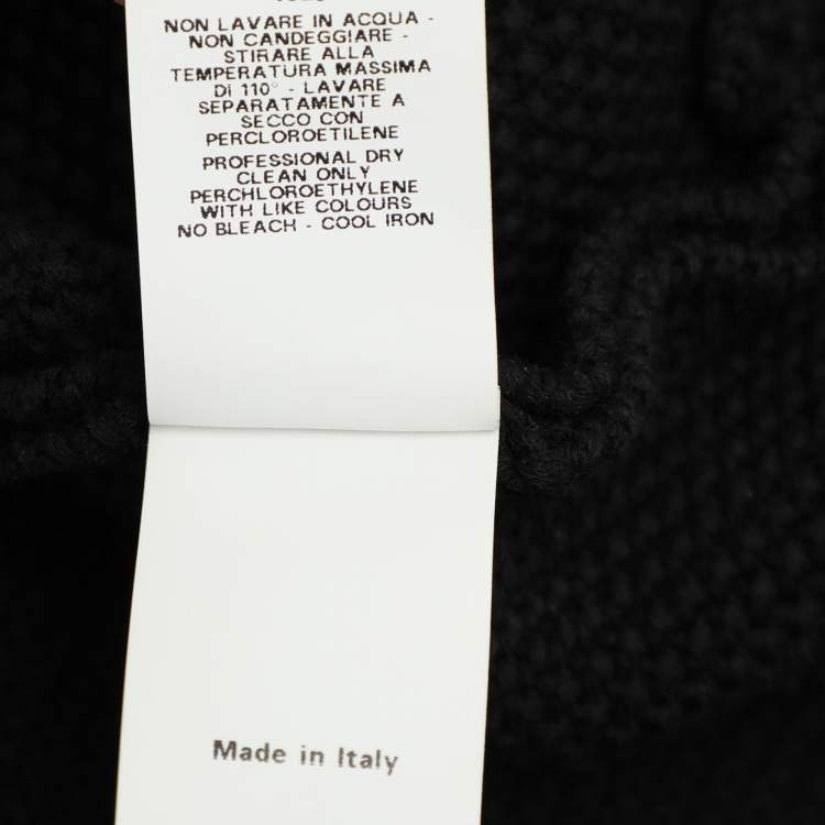 Pre Owned Moschino Black/White Fabric Mini Dress M