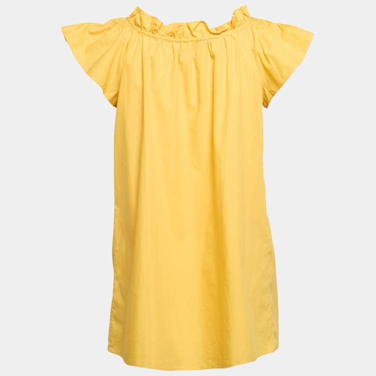 Pre Owned Moschino Yellow Cotton Tunic M