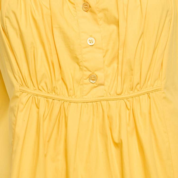 Pre Owned Moschino Yellow Cotton Tunic M