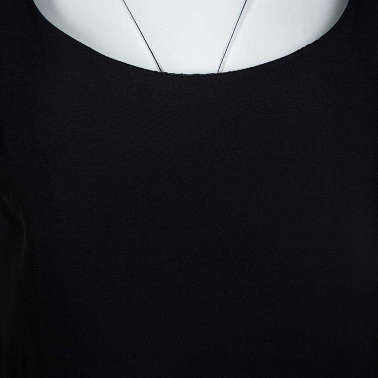 Pre Owned Moschino Couture Black Sleeveless Crop Top M