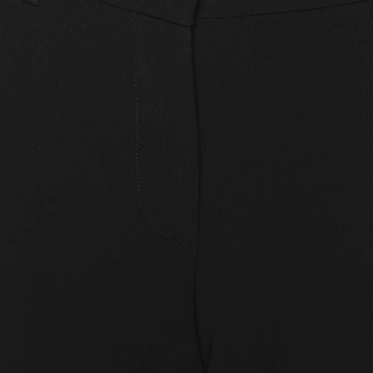 Pre Owned Moschino Black Crepe Trousers M