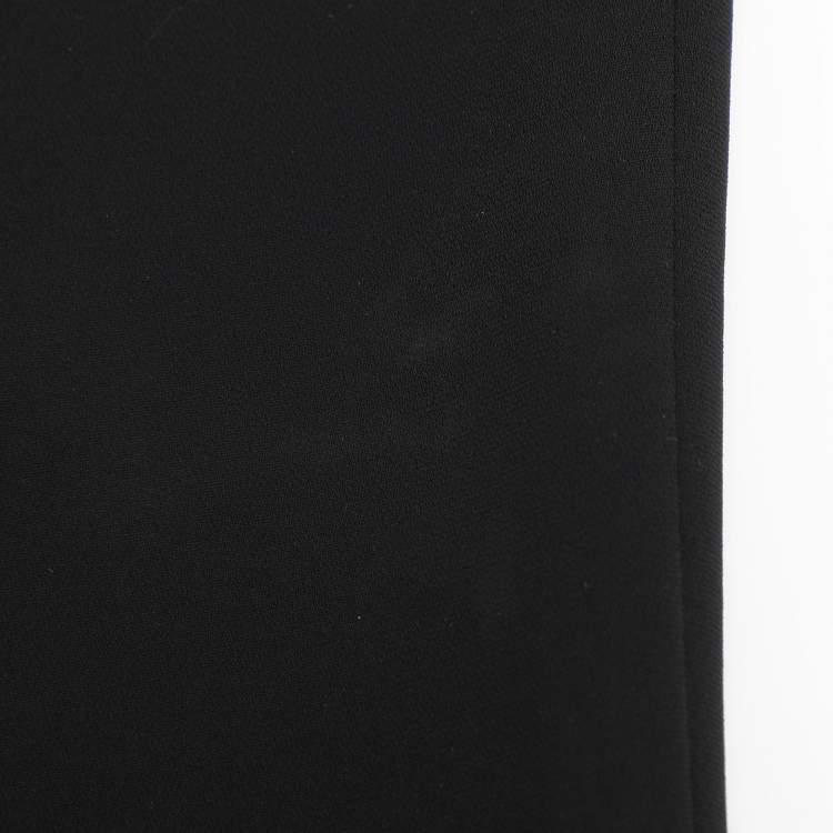 Pre Owned Moschino Black Crepe Trousers M