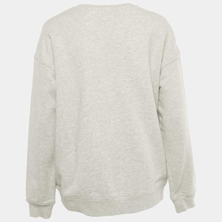 Pre Owned Moschino x H&M x Disney Grey Mickey Embroidered Cotton Sweatshirt M