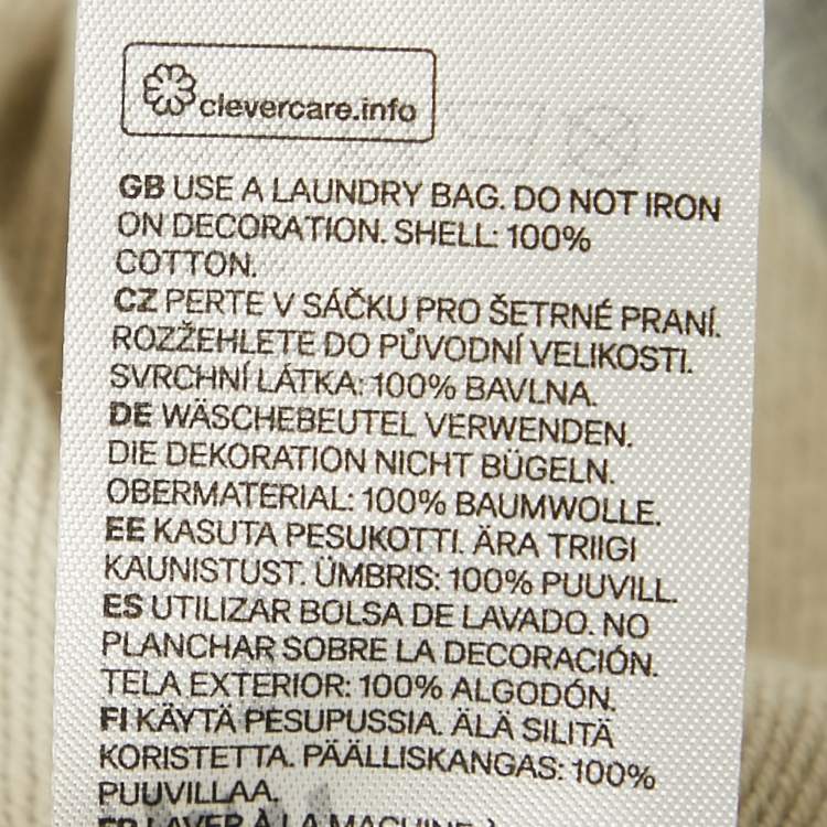 Pre Owned Moschino x H&M x Disney Grey Mickey Embroidered Cotton Sweatshirt M