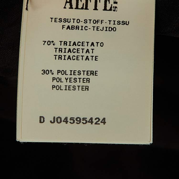 Pre Owned Moschino Black Crepe Pearl Detail Short Dress L