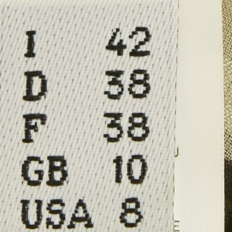 مملوكة مسبقًا Moschino Multicolor Printed Silk Ruffe Sleeve Sheer Top M