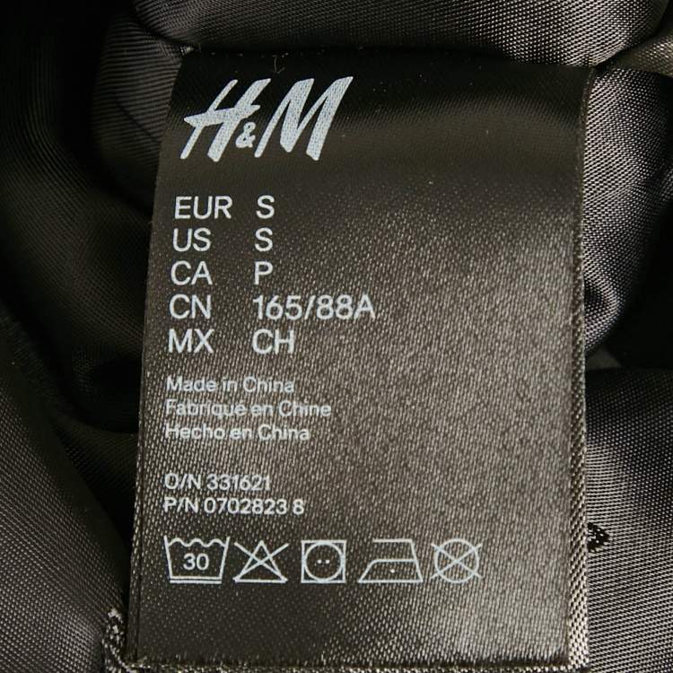 Pre Owned Moschino X H&M Yellow/Black Printed Nylon Zip-Up Jacket S