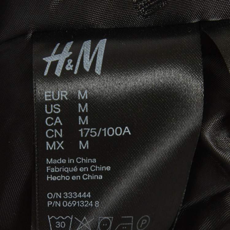 Pre Owned Moschino x H&M Black Disc Printed Cotton Knit Hooded Sweatshirt M