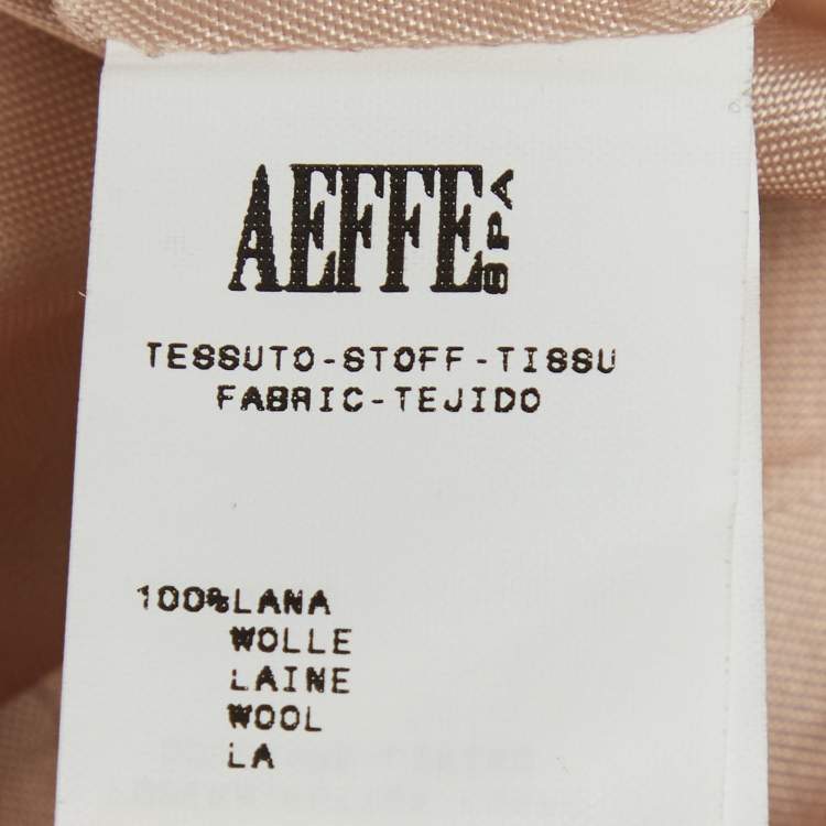 Pre Owned Moschino Peach Tweed Gypsy Sequin Blazer and Mini Skirt Suit S