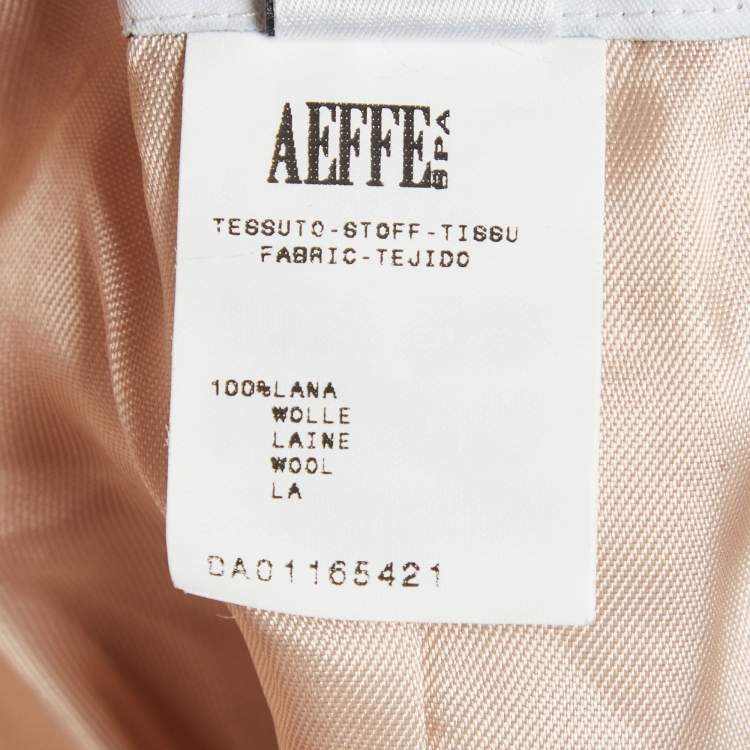 Pre Owned Moschino Peach Tweed Gypsy Sequin Blazer and Mini Skirt Suit S