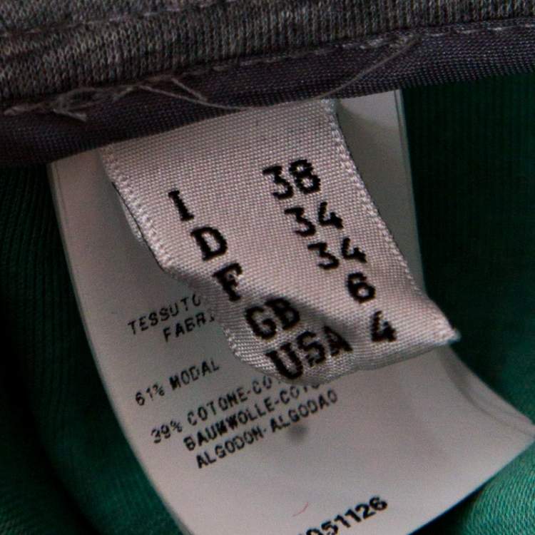 Pre Owned Boutique Moschino Grey Jersey Tweed Panel Detail Skirt S