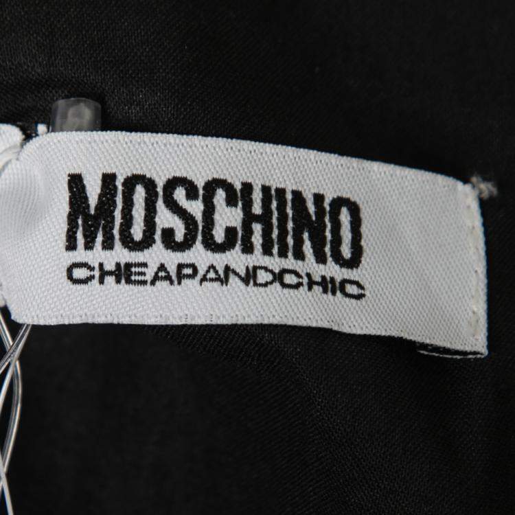 Pre Owned Moschino Cheap and Chic Multicolor Animal Print Cotton Poplin Dress M 