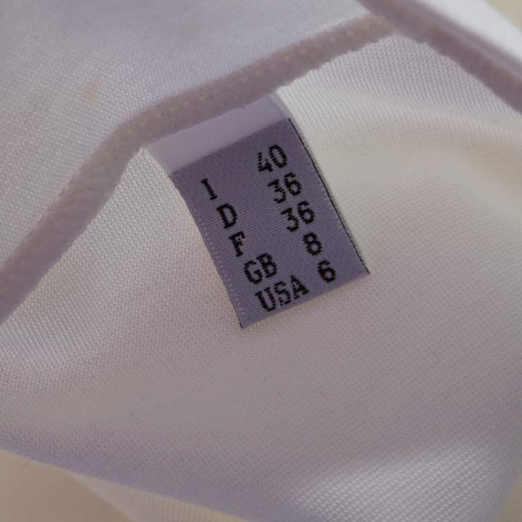مملوكة مسبقًا Moschino Couture White Bow Detail Short Sleeve Crop Top S