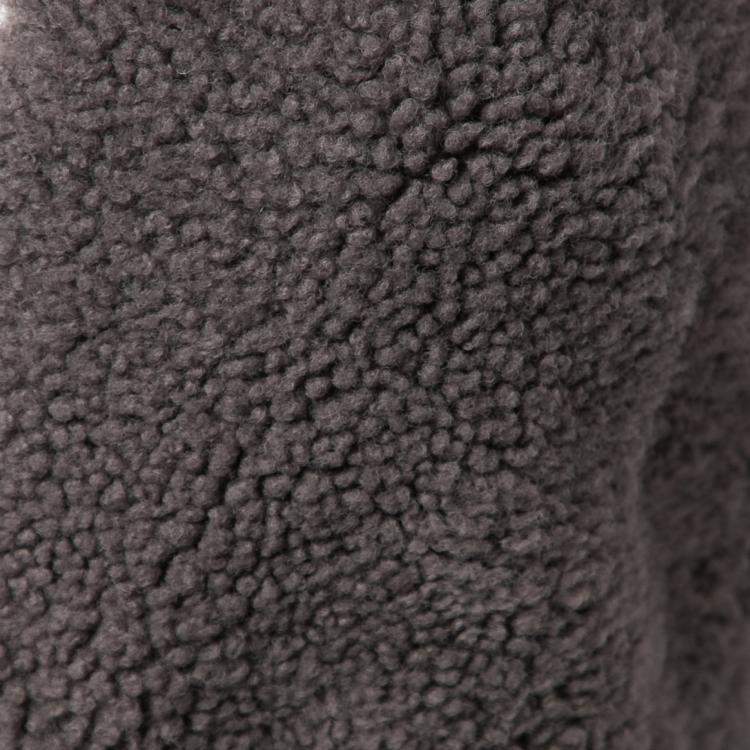 Pre Owned Moschino Cheap and Chic Gray Lamb Fur Leather Lined Belted Gilet S