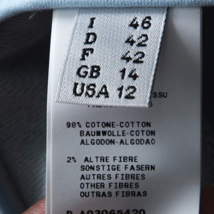 Pre Owned Moschino Blue Light Wash Front Button Detail Straight Cut Jeans L 