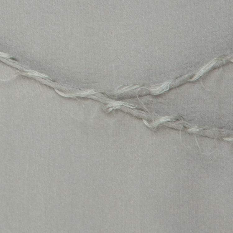 Pre Owned Moschino Couture Sage Green Textured Silk Long Sleeve Cropped Top M 