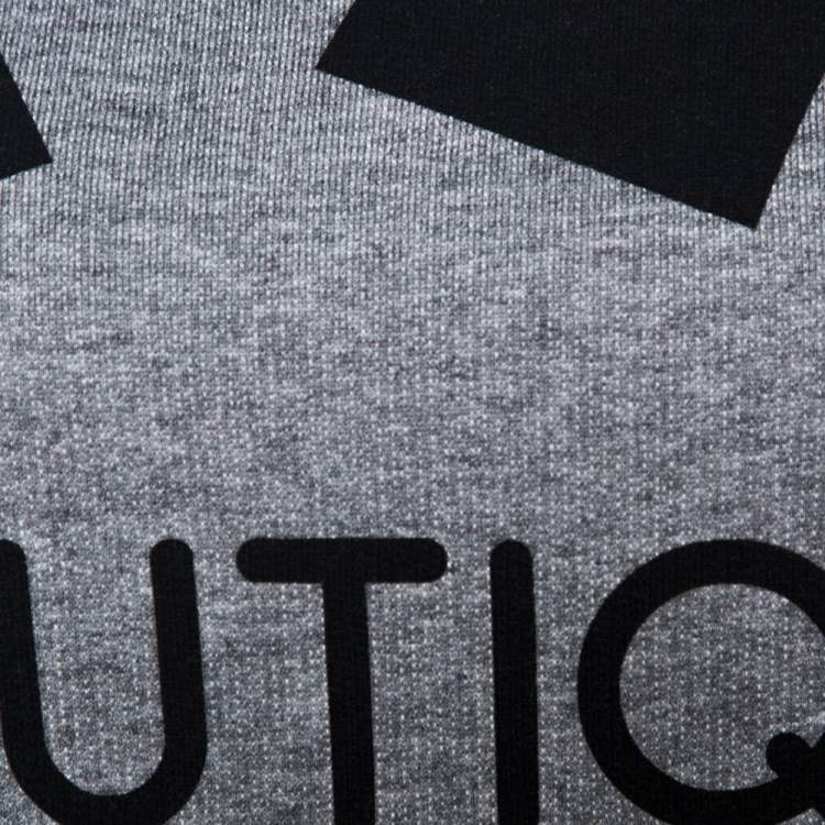 Pre Owned Moschino Boutique Grey Boutique Print Cotton Jumper Dress S