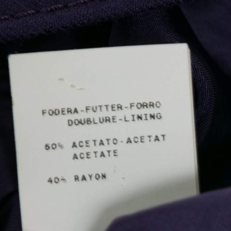 مملوكة مسبقًا Moschino Purple Wool Flared Hem Button Front Jacket S