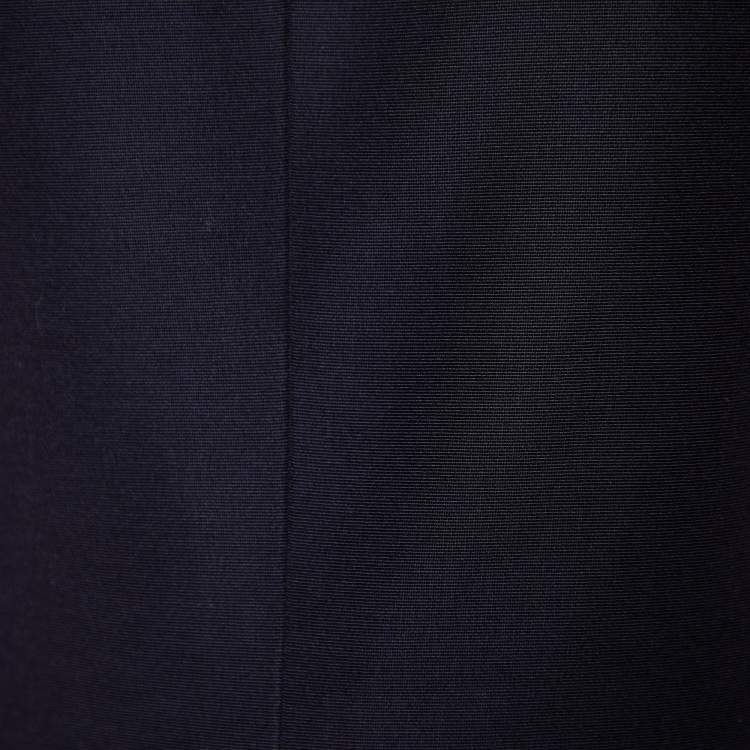 Pre Owned Moschino Black Cotton & Silk Contrast Trim Open Jacket M
