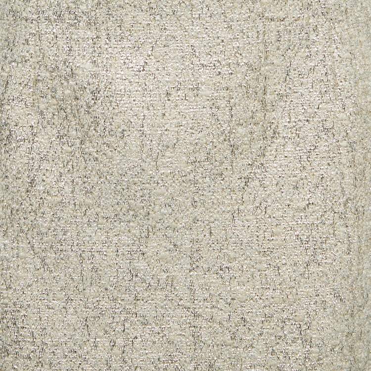 Pre Owned Moschino Metallic Tweed Ruffle Detail Knee Length Skirt M