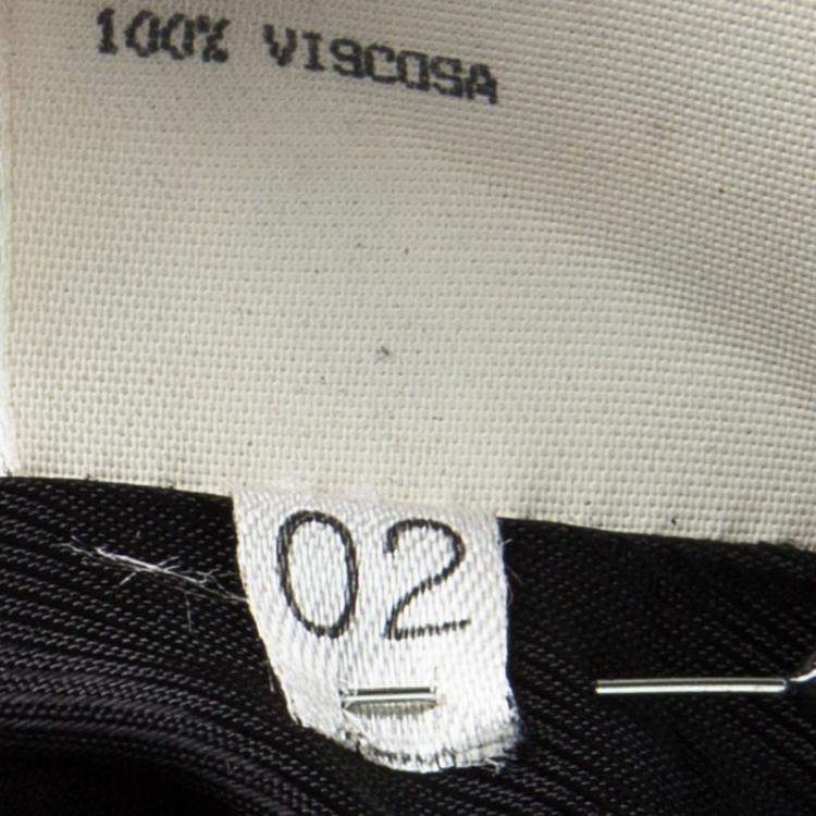 Pre Owned Moschino Black Zip Detail Leather Skirt S