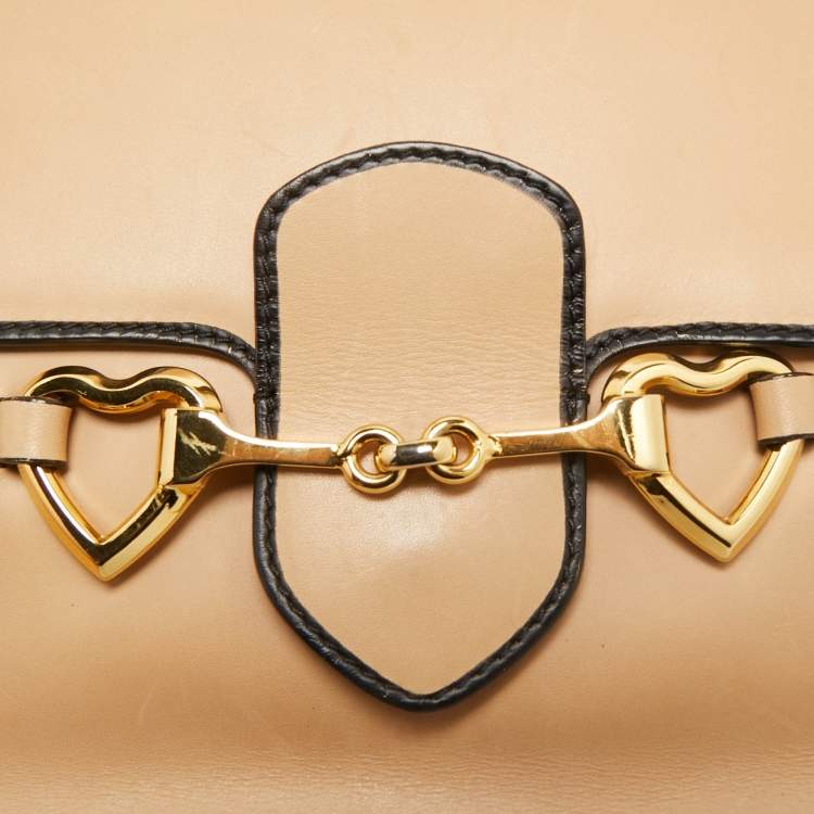 Pre Owned Moschino Natural Leather Flap Shoulder Bag