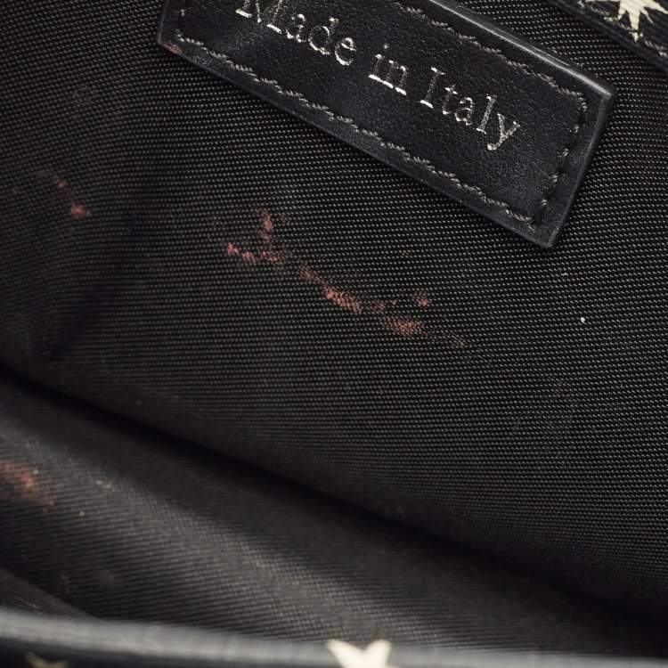 Pre Owned Moschino Black Leather Space Teddy Shoulder Bag