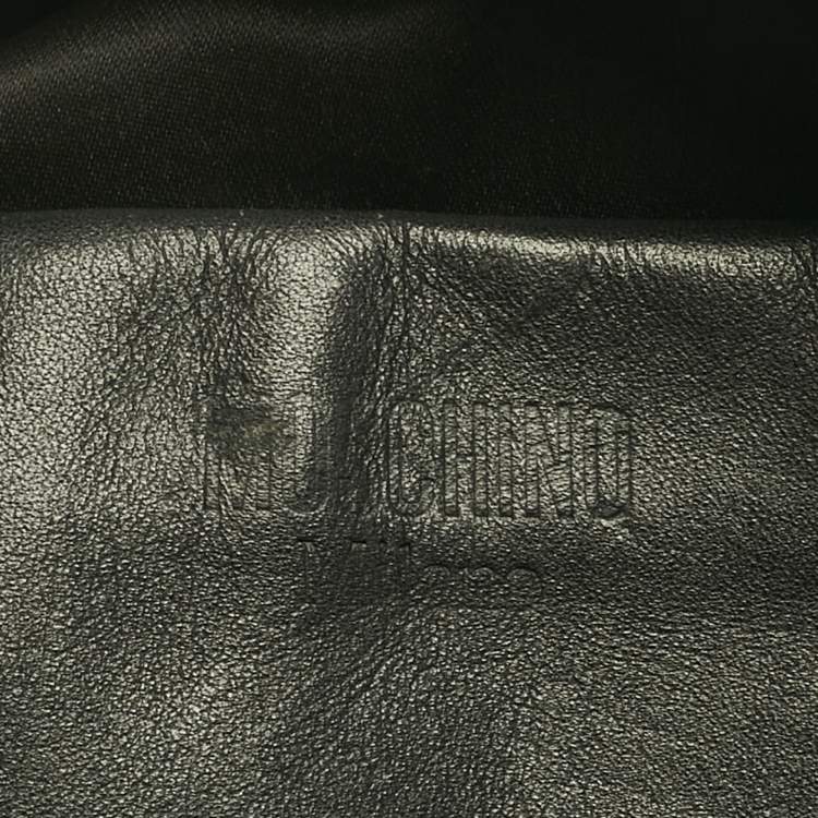 Pre Owned Moschino Black Quilted Nylon Mini Classic Logo Backpack