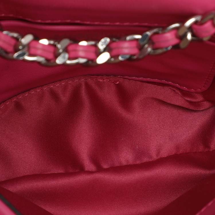 Pre Owned Moschino Capsule Biker Pink Leather Crossbody Bag