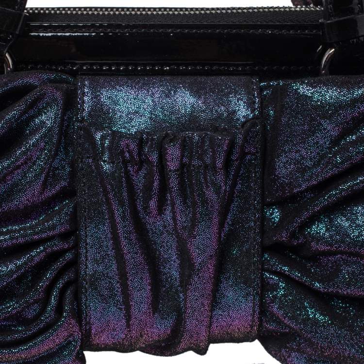 مملوكة مسبقًا Moschino Holographic Iridescent Leather Satchel